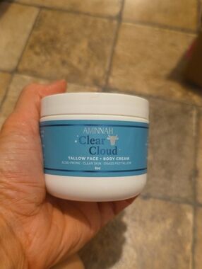 AMINNAH Tallow Face Body Cream For Blemished Skin CLEAN BEAUTY Teal Label